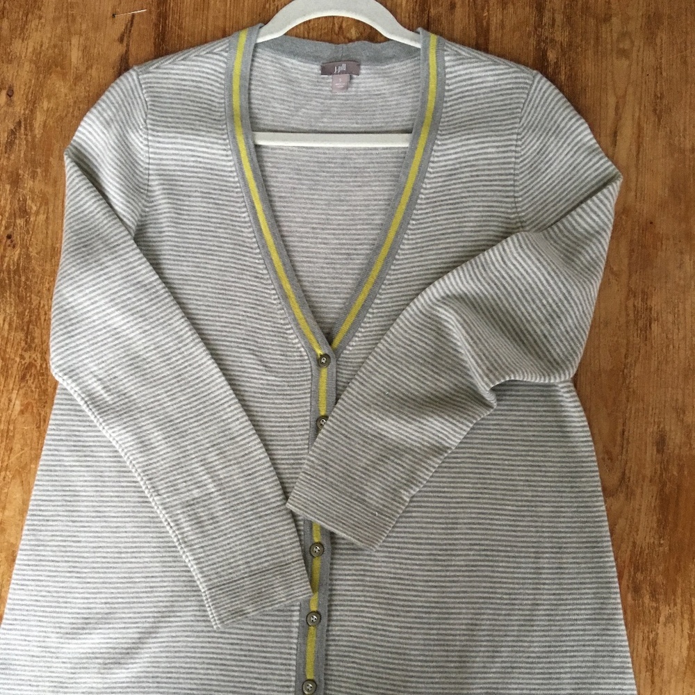 JJill Stripe Cardigan S